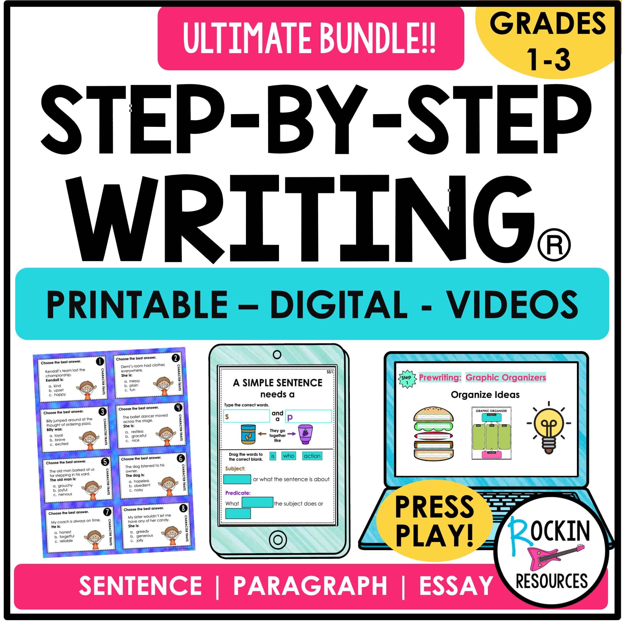 PRIMARY INTERACTIVE STEP-BY-STEP® WRITING PROGRAM ULTIMATE BUNDLE