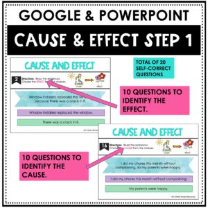 Digital Step-by-Step Cause and Effect Practice - Rockin Resources