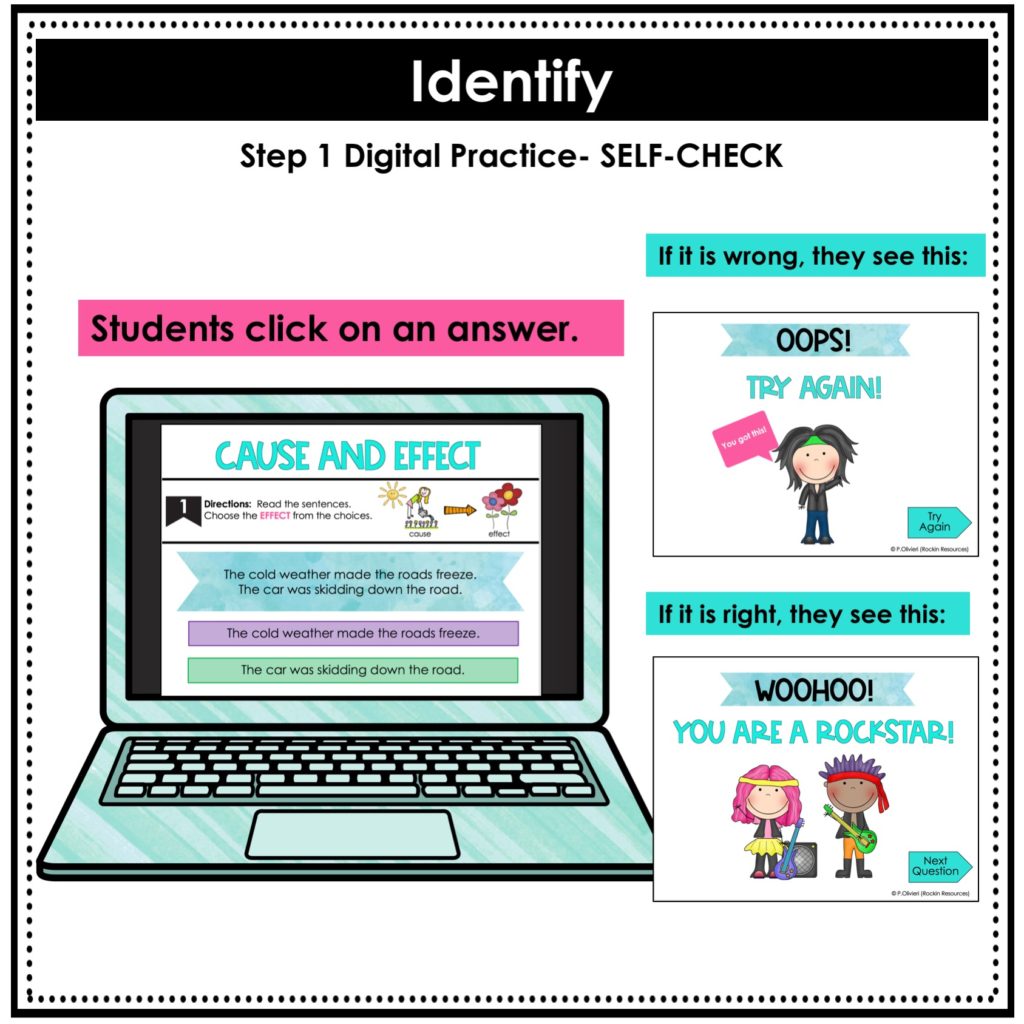 Digital Step-by-Step Cause and Effect Practice - Rockin Resources