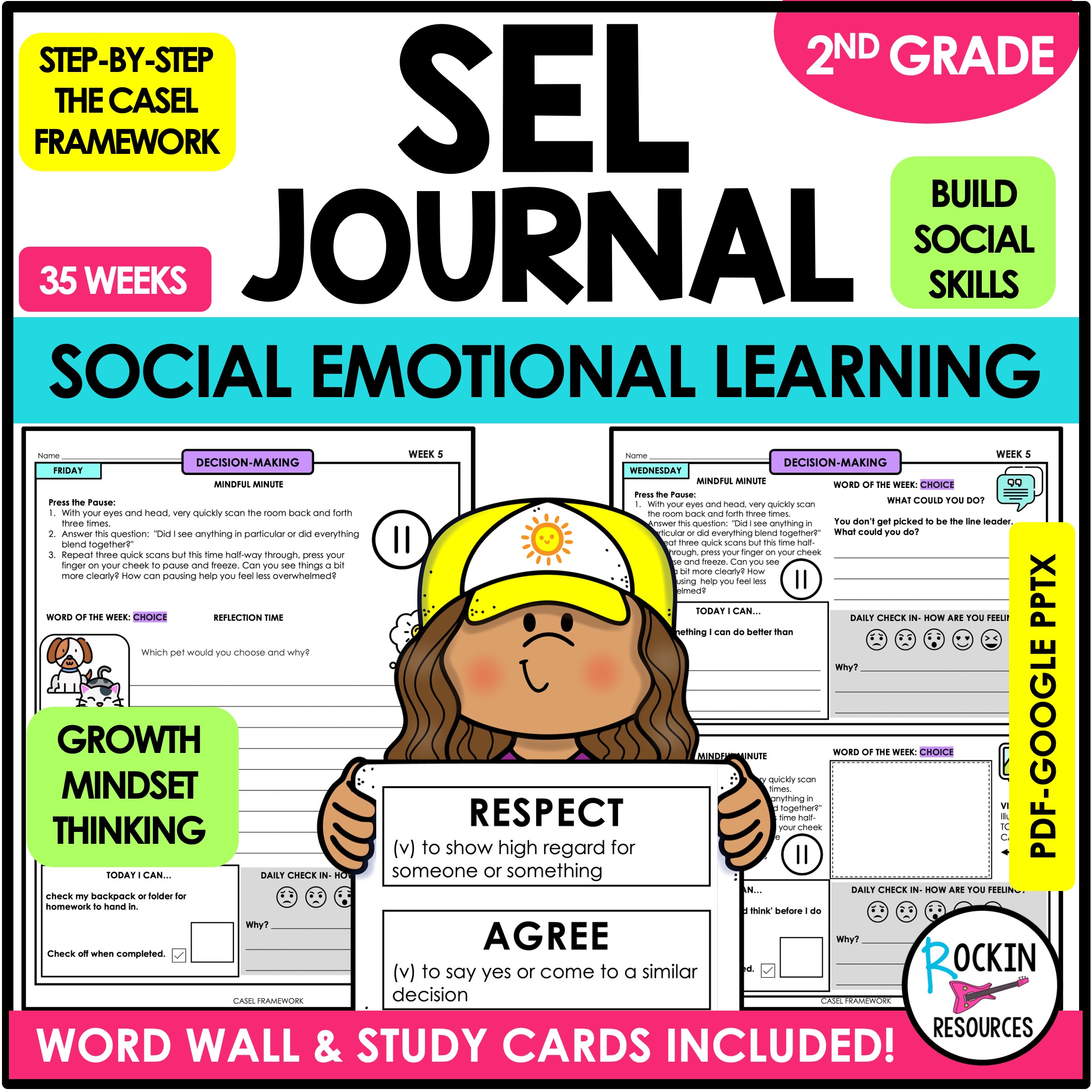 2ND GRADE SOCIAL EMOTIONAL LEARNING JOURNAL WITH CASEL FRAMEWORK SEL