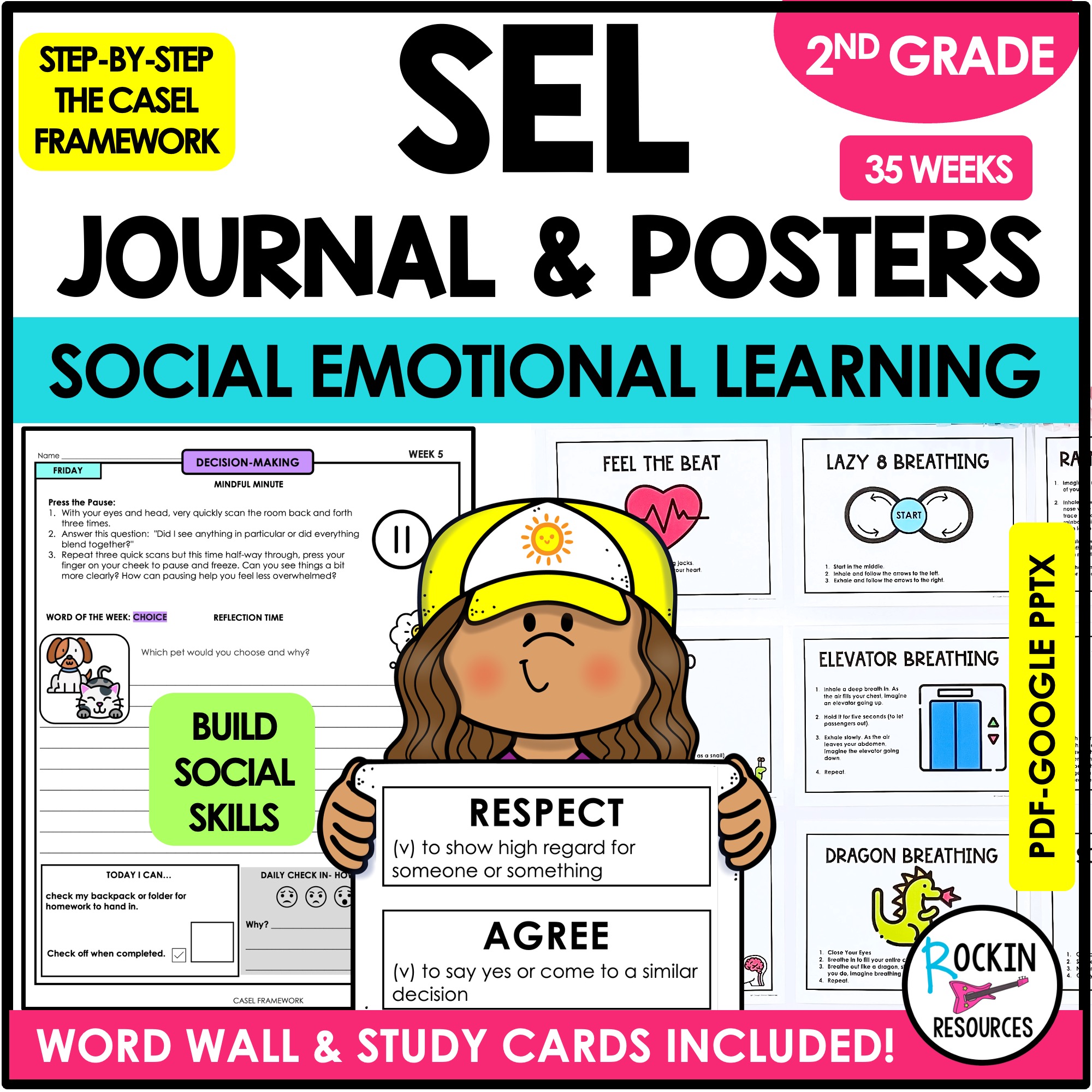 2ND GRADE SOCIAL EMOTIONAL LEARNING BUNDLE - JOURNAL AND POSTERS