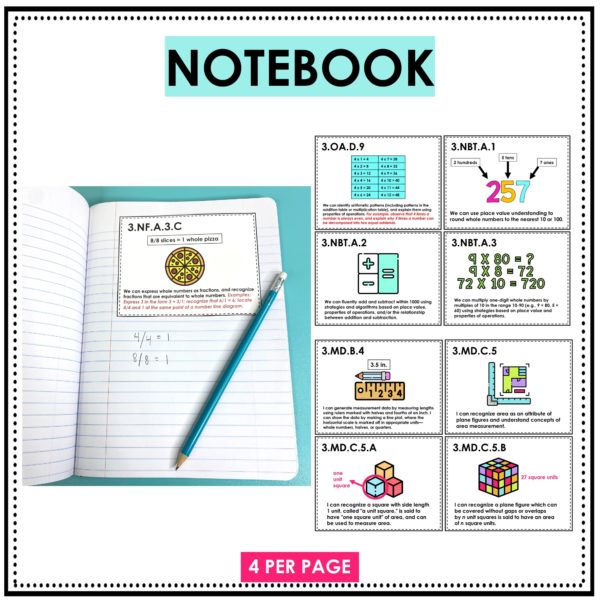 Common Core Standards "I can" and "We can" Statements 3rd Grade Math ...