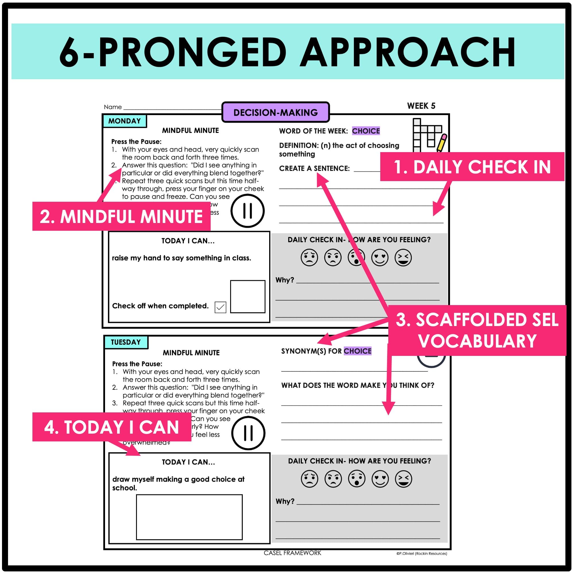 2ND GRADE SOCIAL EMOTIONAL LEARNING JOURNAL WITH CASEL FRAMEWORK SEL - Image 3