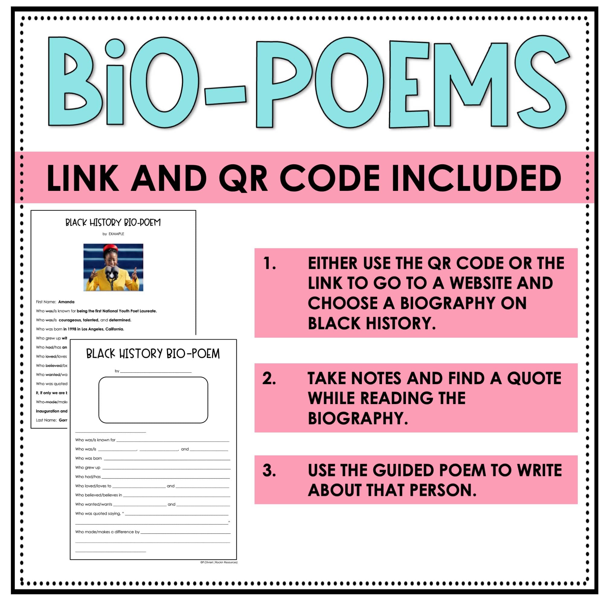 Black History Month Bundle – Black History Biographies and Poem - Image 3