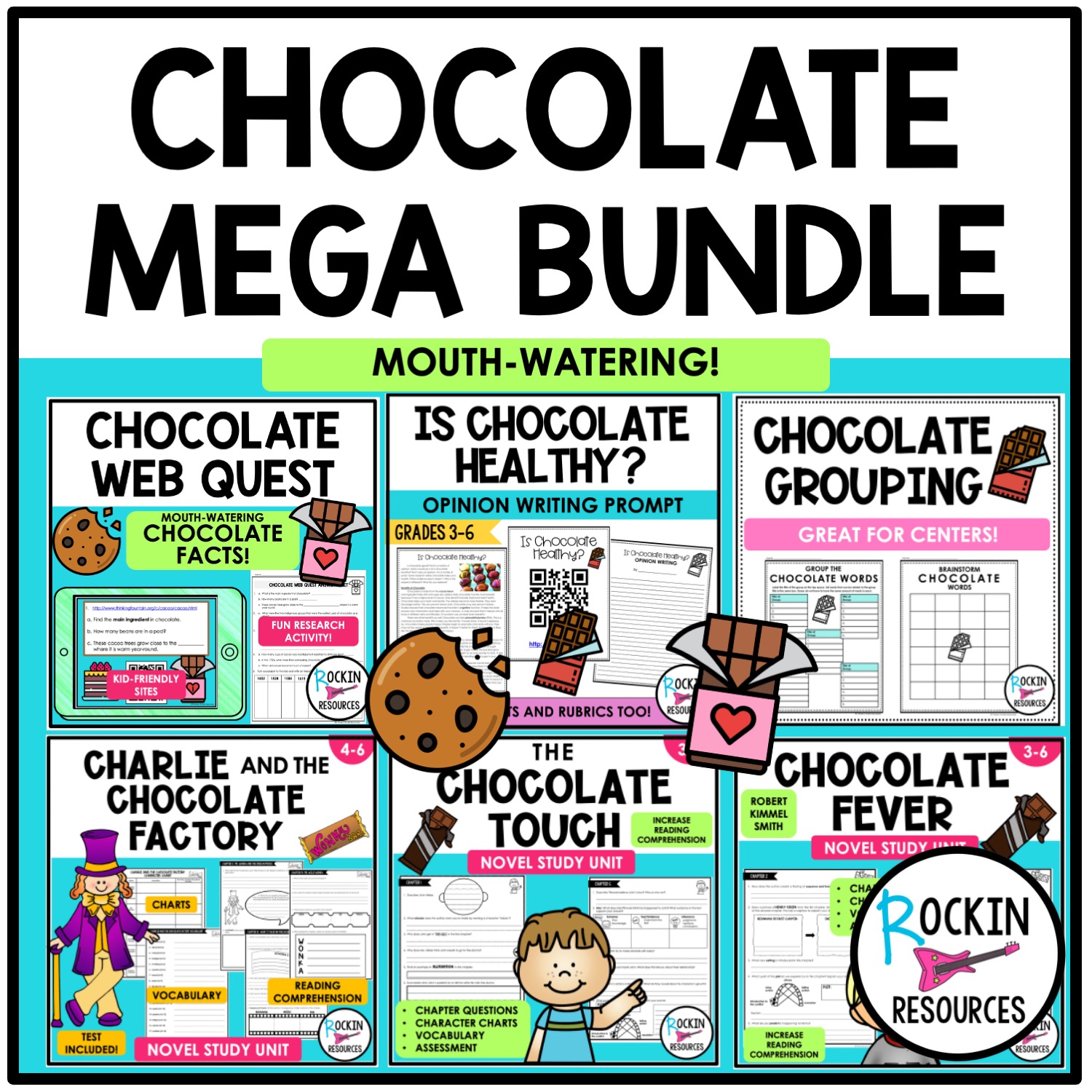 Chocolate Bundle - Chocolate-Themed Activities - Chocolate Novels - Chocolate Webquest