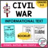 Civil War Informational Text Booklet - Rockin Resources