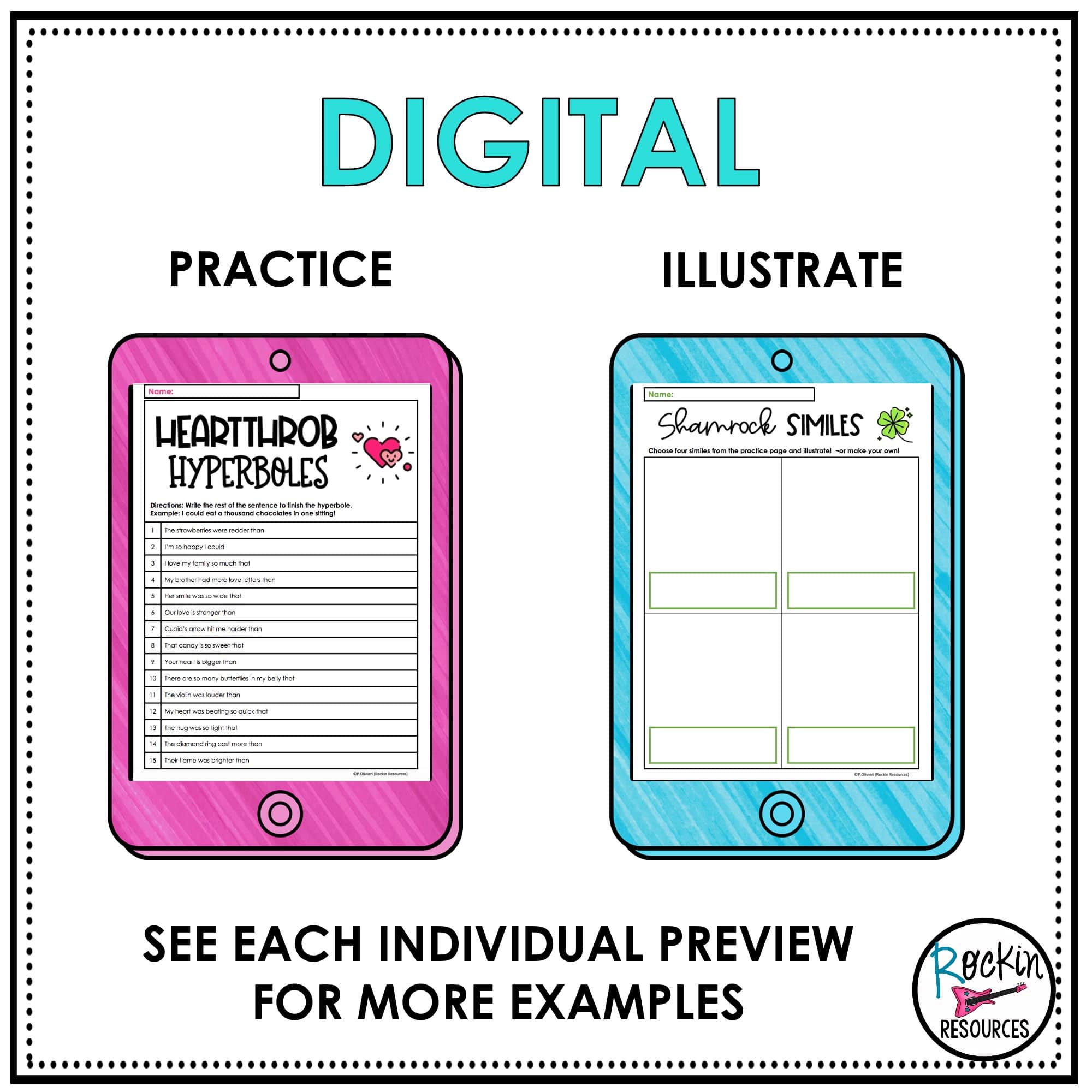 Monthly Themed Figurative Language Practice – Figurative Language – Holiday Figurative Language - Image 2