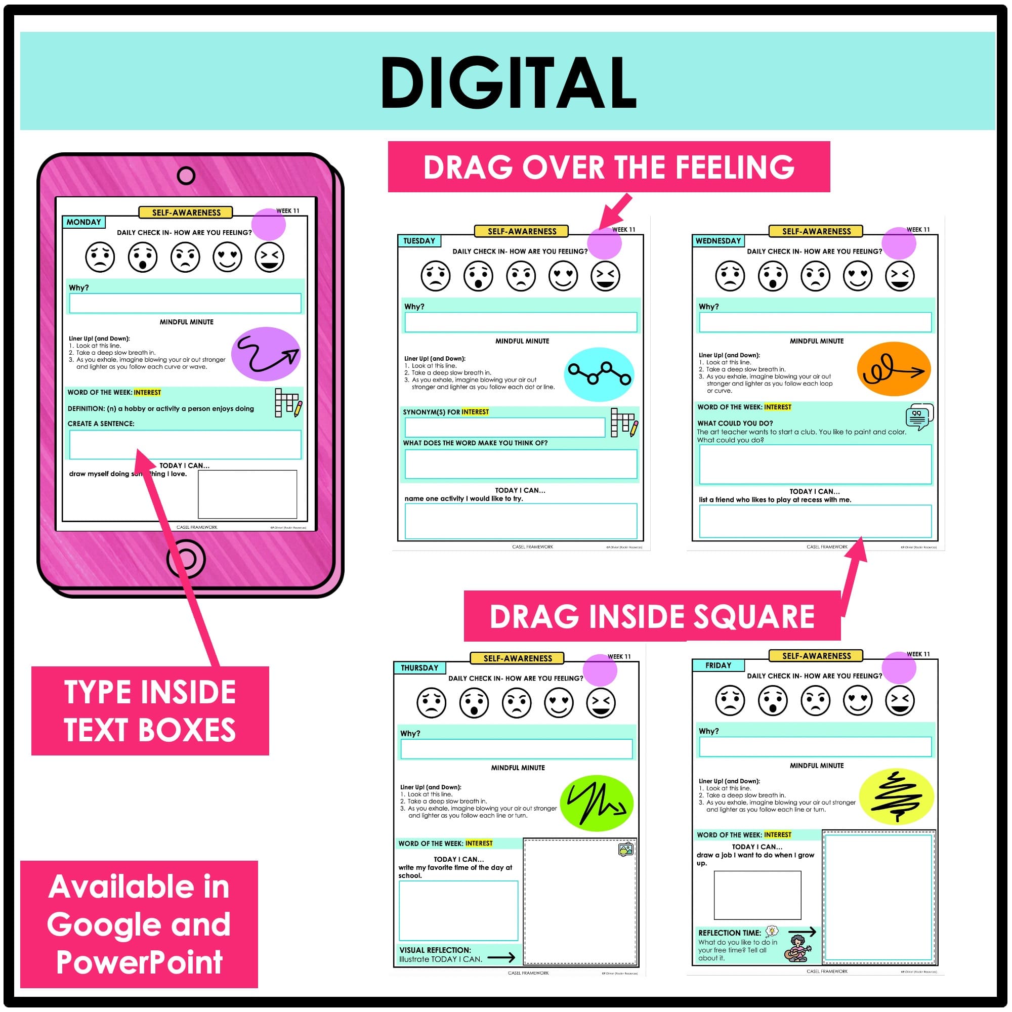 2ND GRADE SOCIAL EMOTIONAL LEARNING JOURNAL WITH CASEL FRAMEWORK SEL - Image 5