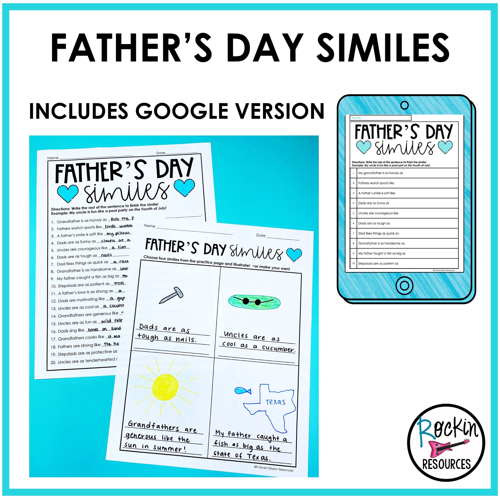 Father’s Day Activities | Father’s Day Craft | Father’s Day Booklet | Bundle - Image 6
