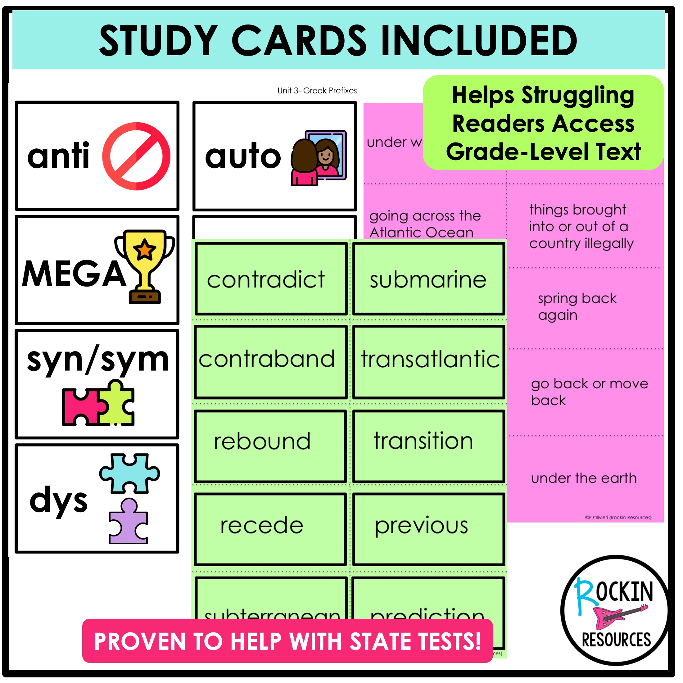 Greek and Latin Anchor Charts with Study Cards - Image 3