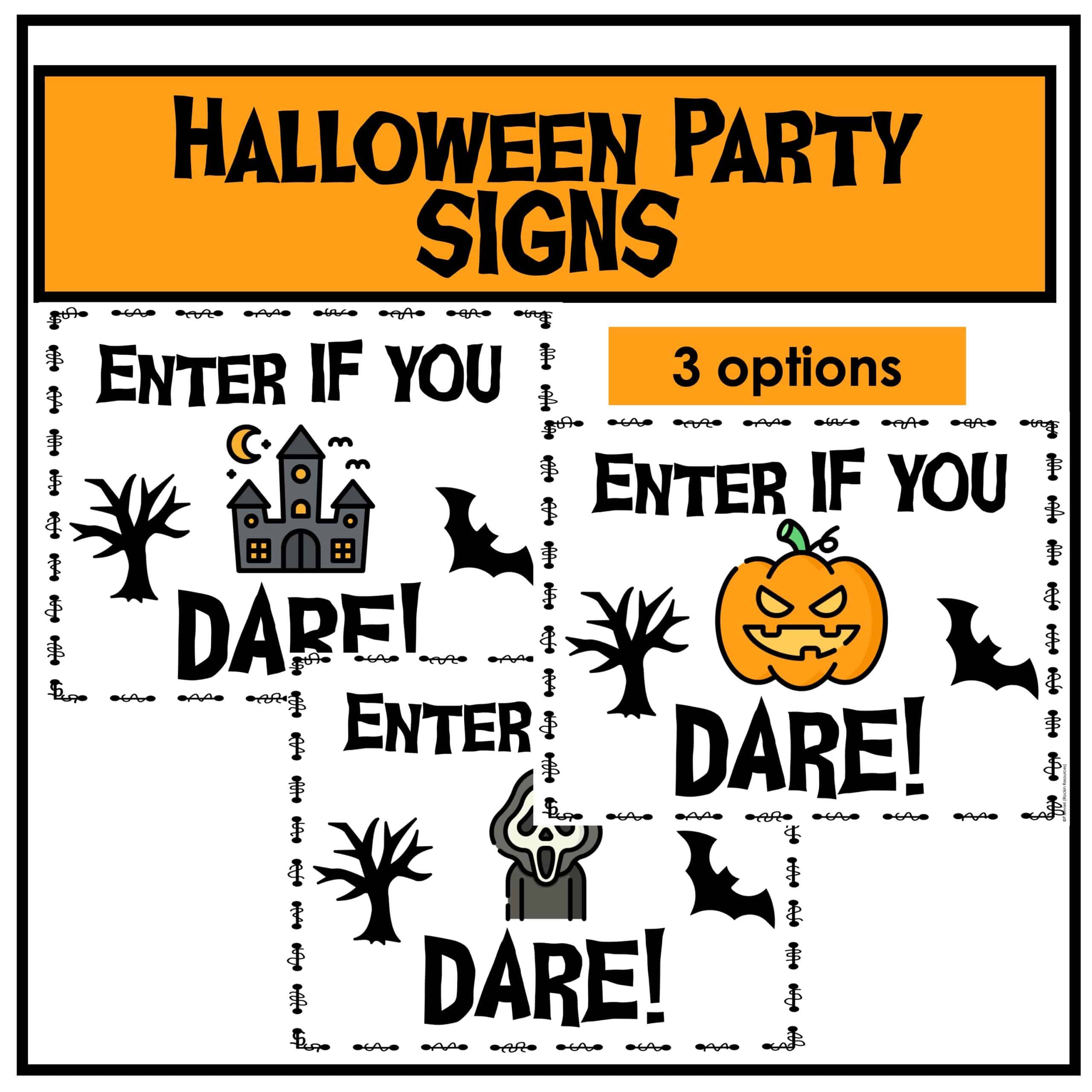 HALLOWEEN PARTY SIGNS - HALLOWEEN COSTUME SIGNS AND BALLOTS - Image 2