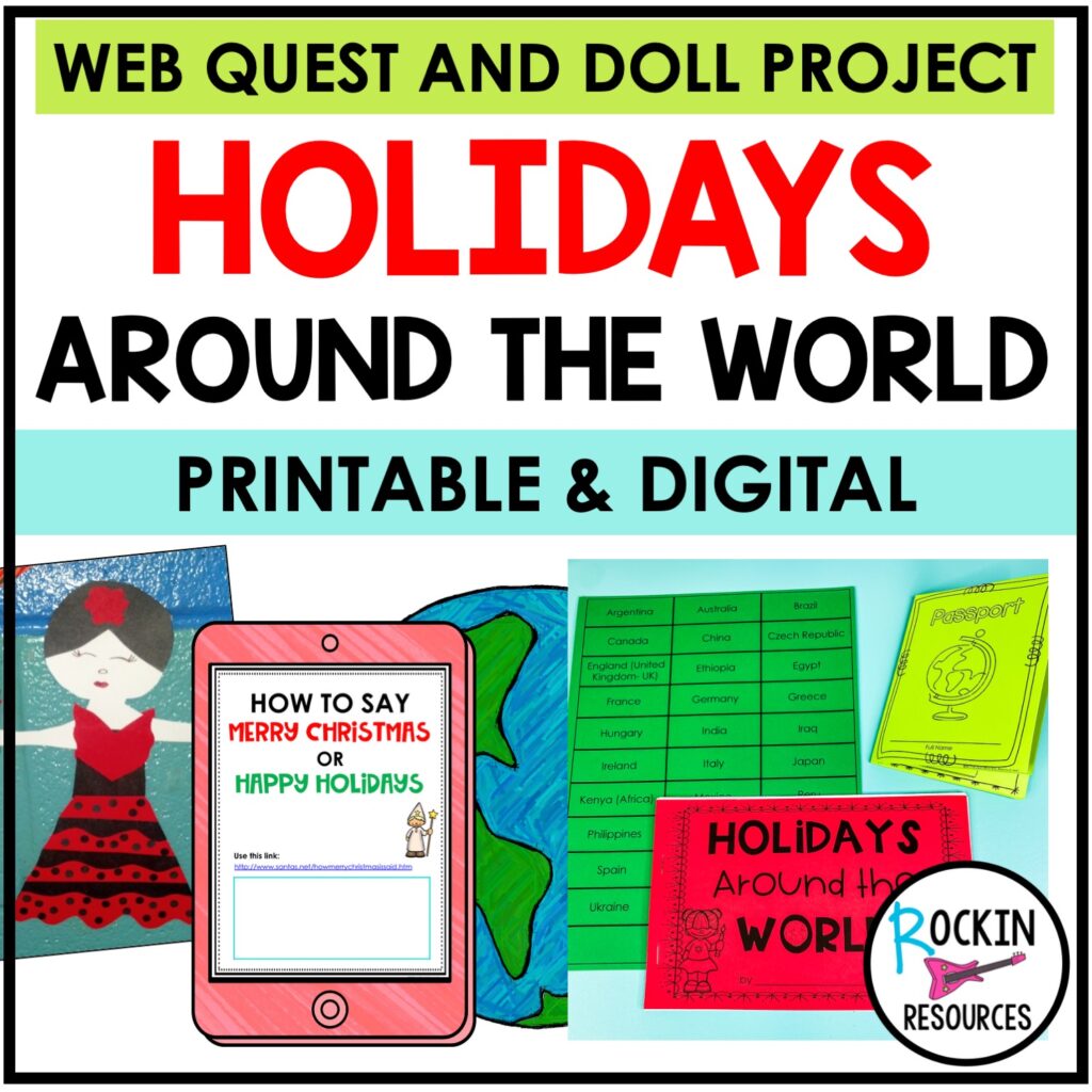 Christmas/Holidays Around the World Research Project - Rockin Resources