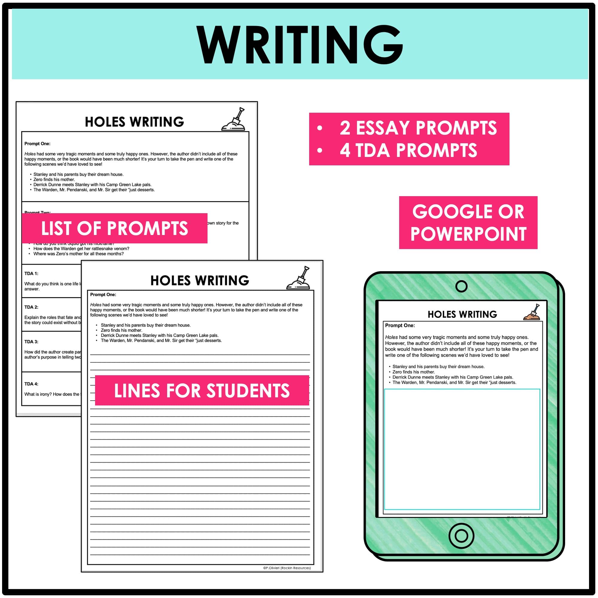 HOLES NOVEL STUDY - HOLES NOVEL UNIT - HOLES CHAPTER QUESTIONS - Image 4