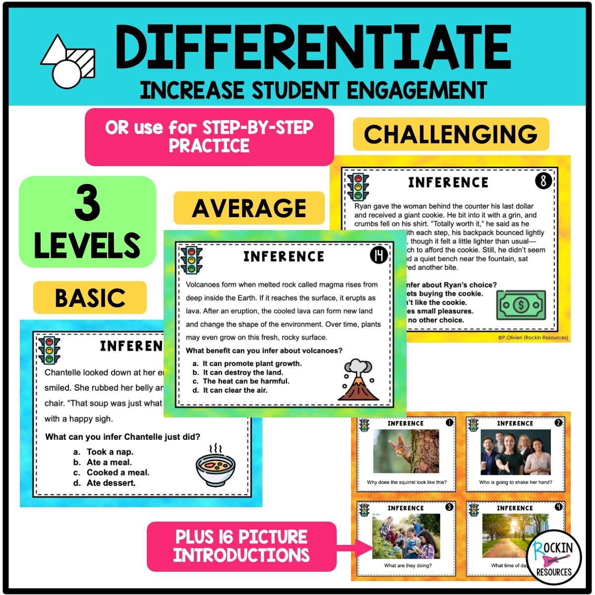 INFERENCE TASK CARDS, READING COMPREHENSION, TEST PREP TASK CARDS - Image 4