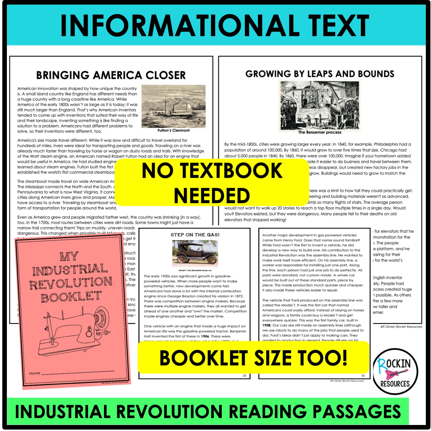 Industrial Revolution - Industrial Era - Informational Text -DIGITAL & PRINTABLE - Image 2