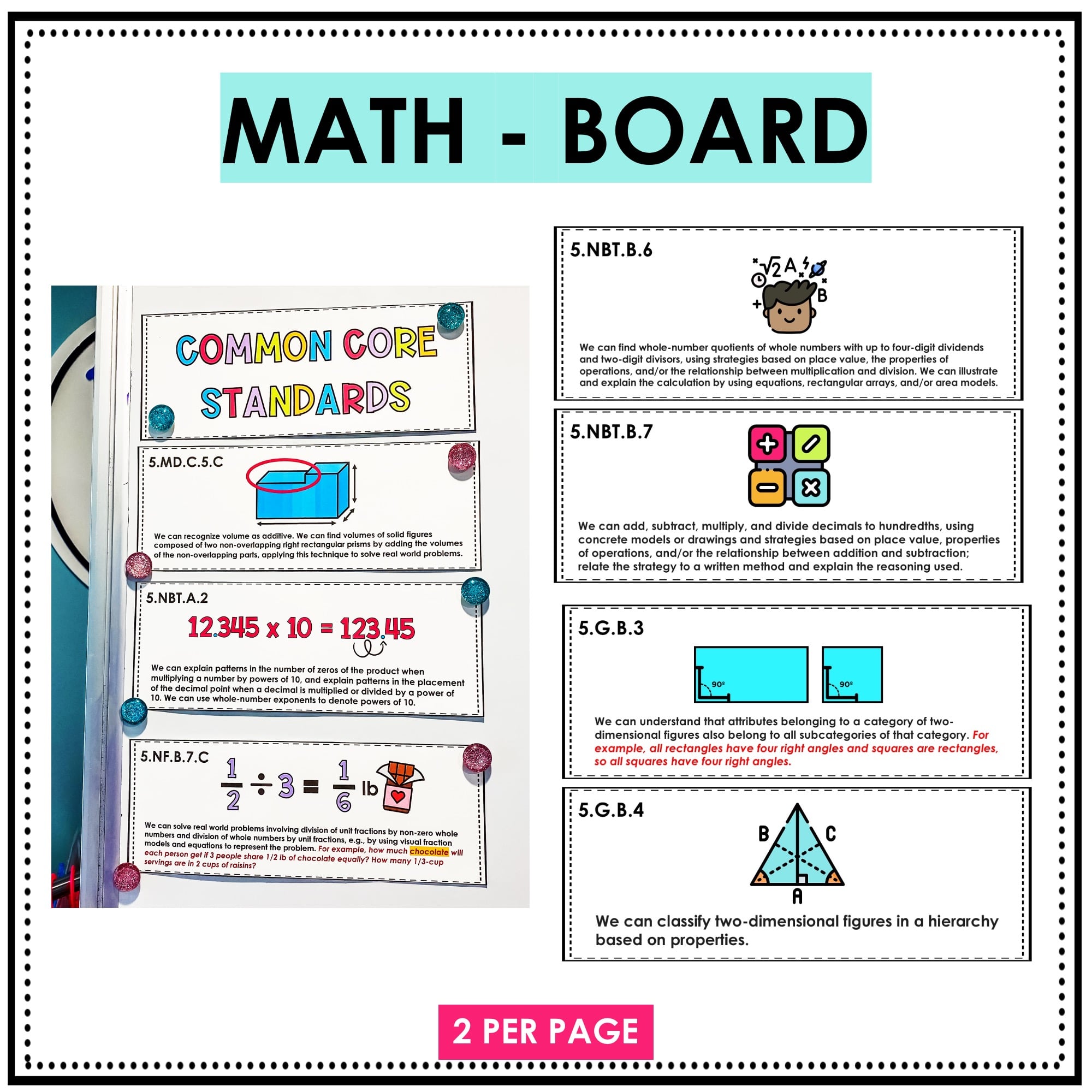Common Core Standards “I can” and “We can” Statements 5th Grade ELA & Math - Image 7