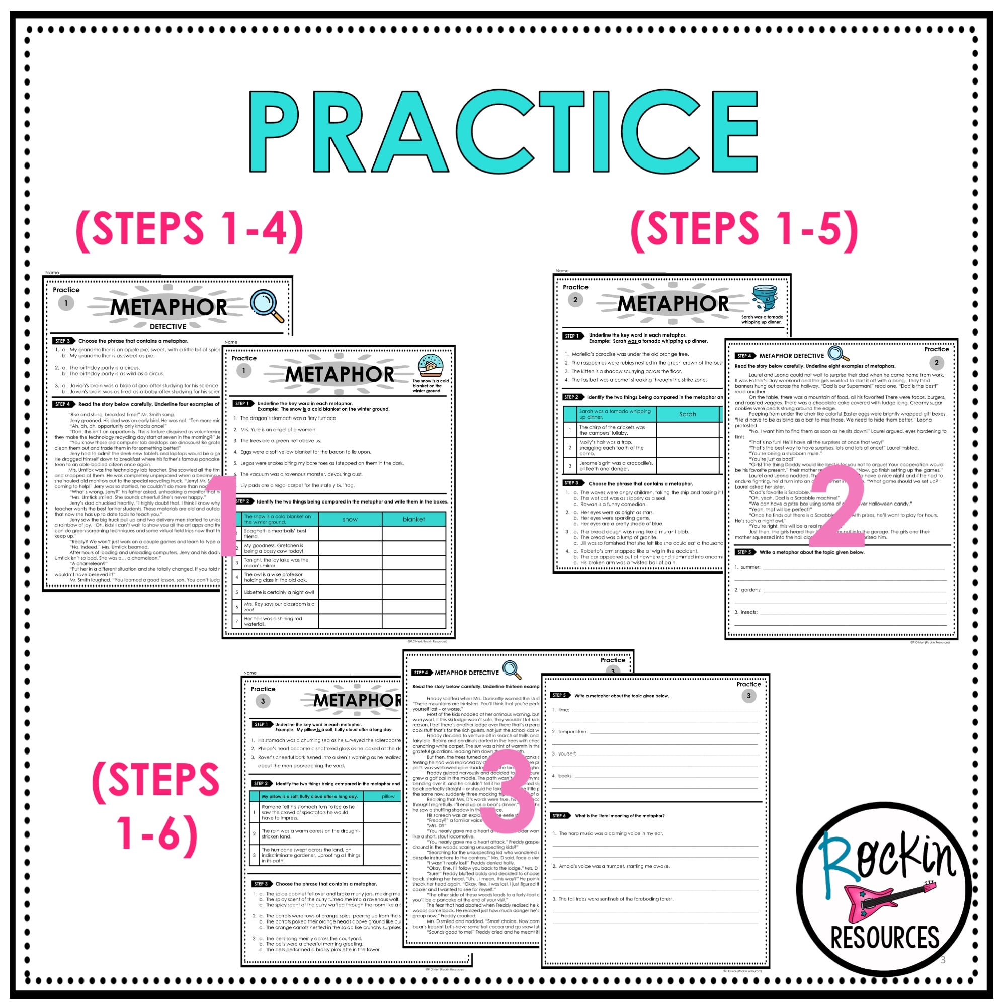 METAPHORS | FIGURATIVE LANGUAGE | PRINTABLE AND DIGITAL - Image 3