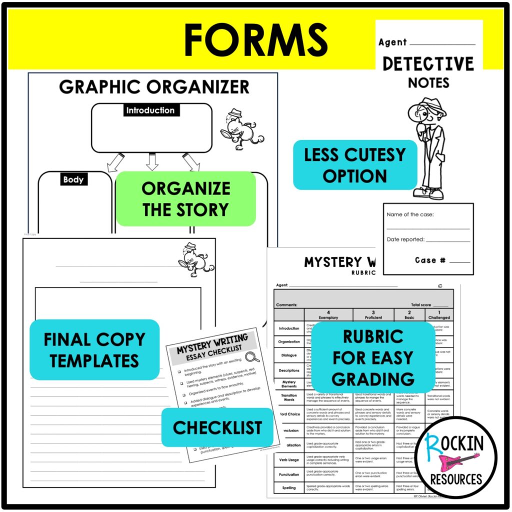 Mystery Writing- Halloween Writing- Solve a Mystery Writing - Rockin ...