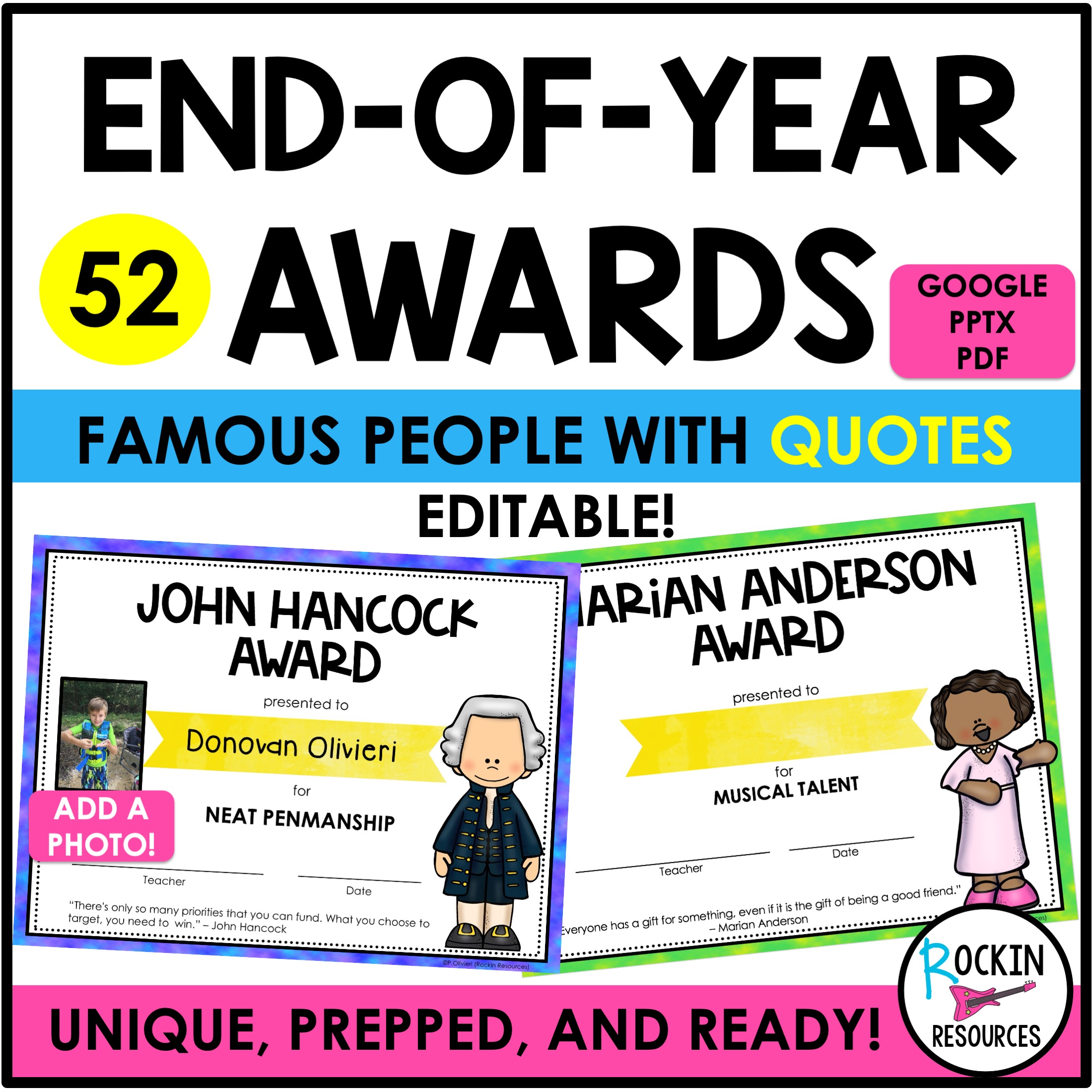 Digital End of Year Awards - Notable People (Editable)