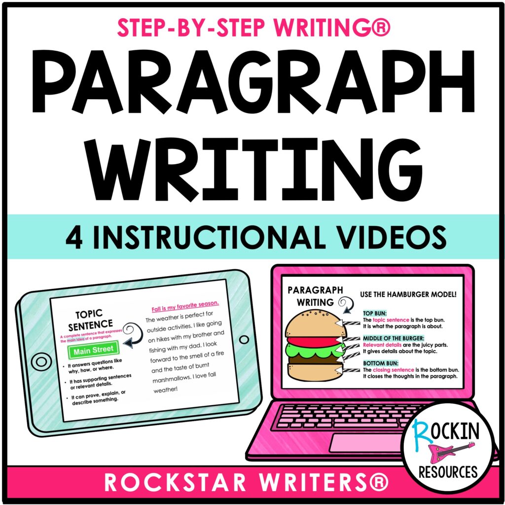 Language Writing Video Paragraph Writing Video Bundle - Rockin Resources