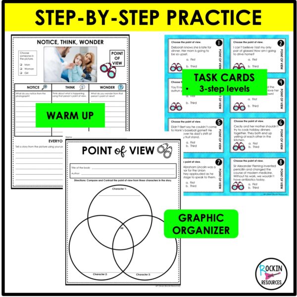 4th Grade Point of View Activities Point of View Task Cards | Distance ...