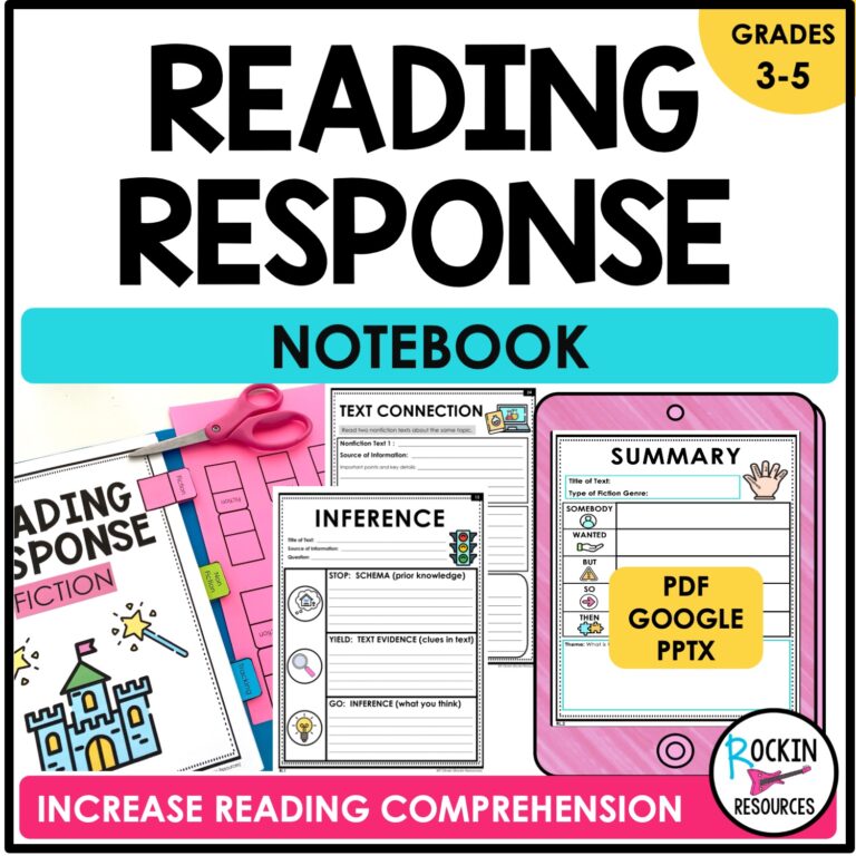 Reading Response Notebook - Rockin Resources