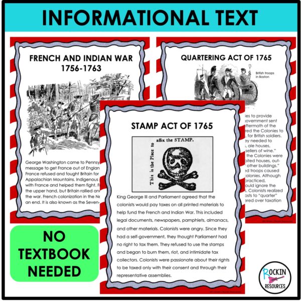 Revolutionary War Causes Unit - Rockin Resources