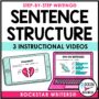 Sentence Structure and Paragraph Writing Video Bundle | DIGITAL ...
