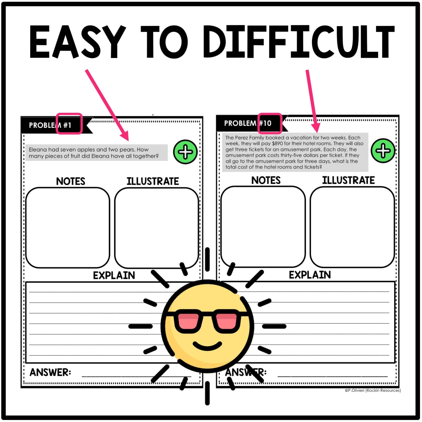 Summer Math Word Problems - Easy to Difficult! - Image 4