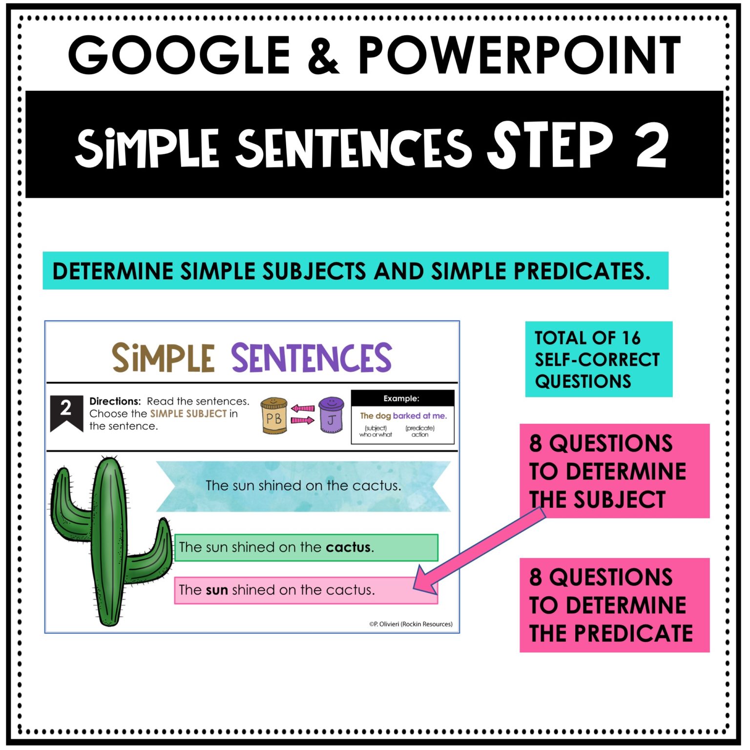 3rd Grade Digital Step-by-Step Simple Sentences Practice - Rockin Resources