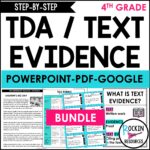 TEXT DEPENDENT ANALYSIS 4TH GRADE AND TEXT EVIDENCE UNIT BUNDLE ...
