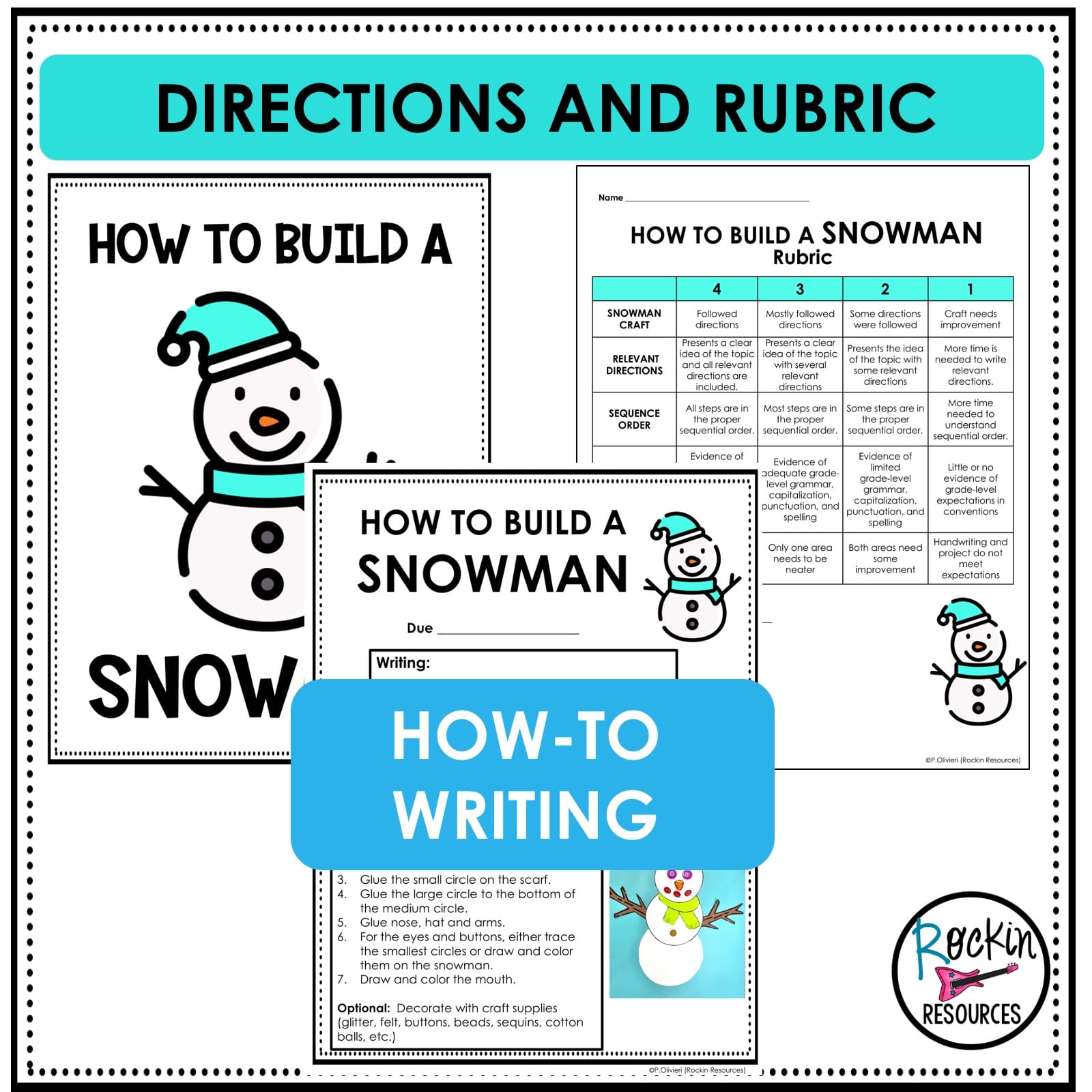 HOW TO BUILD A SNOWMAN | WINTER WRITING | HOW TO WRITING | CRAFT - Image 2