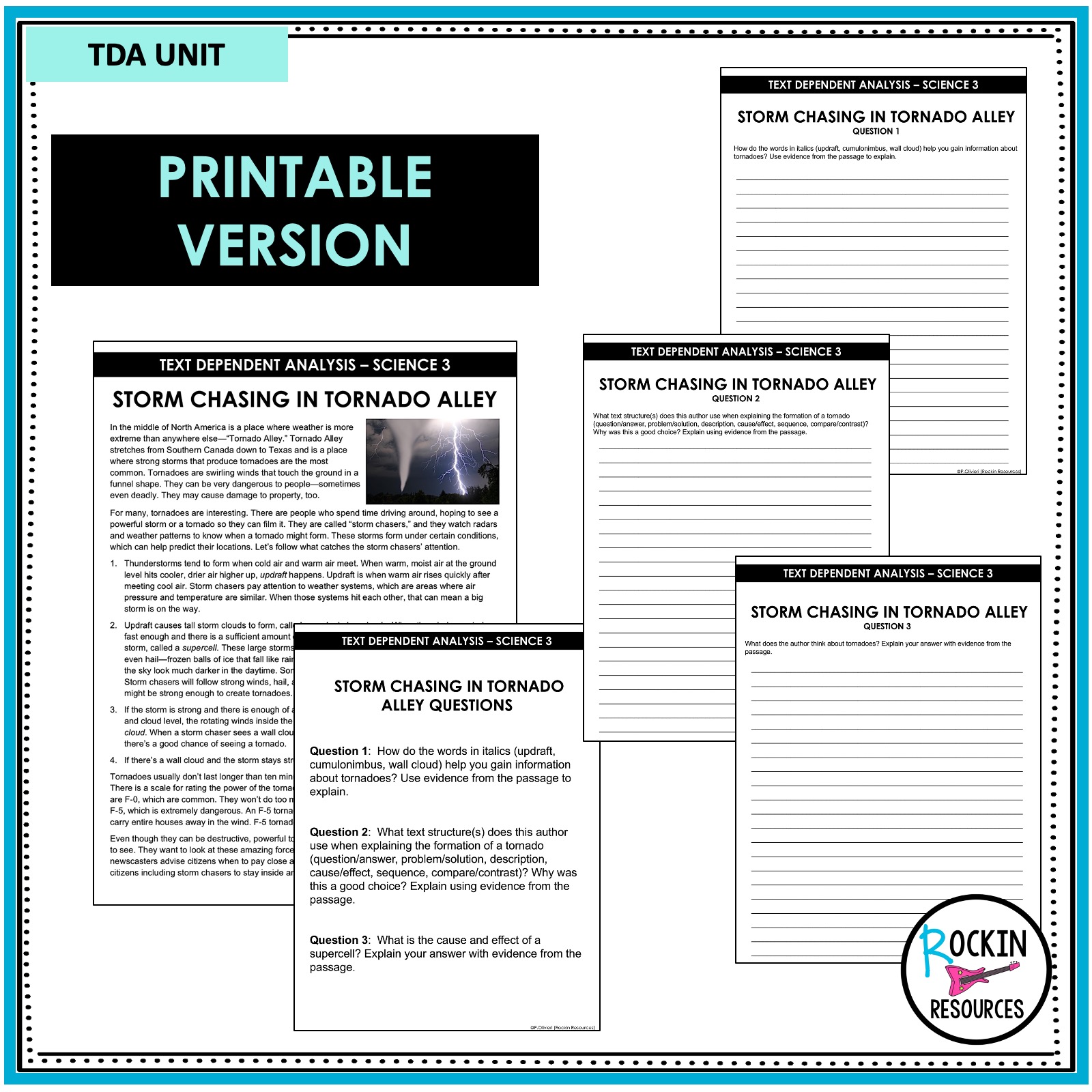 TEXT DEPENDENT ANALYSIS 4TH GRADE AND TEXT EVIDENCE UNIT BUNDLE - Image 3