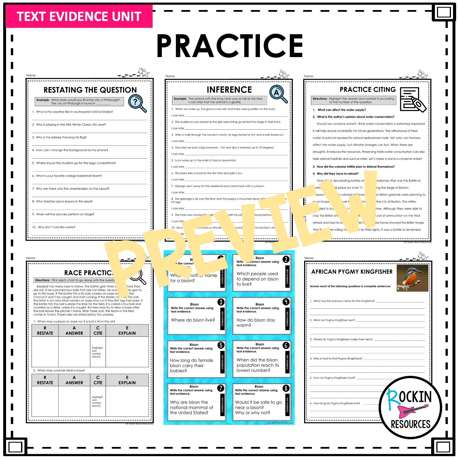 TEXT DEPENDENT ANALYSIS 4TH GRADE AND TEXT EVIDENCE UNIT BUNDLE - Image 9