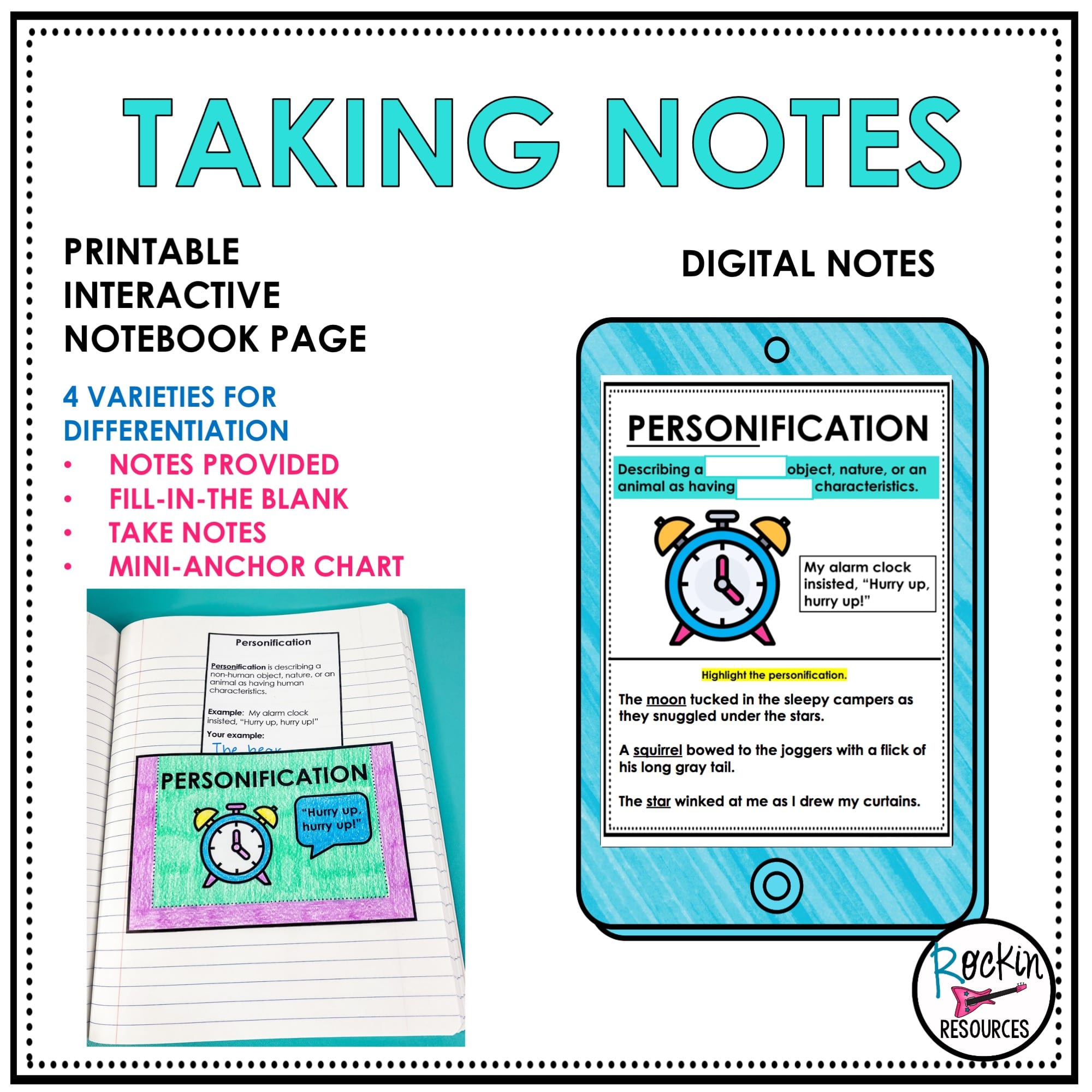 PERSONIFICATION | FIGURATIVE LANGUAGE | DIGITAL AND PRINTABLE - Image 2