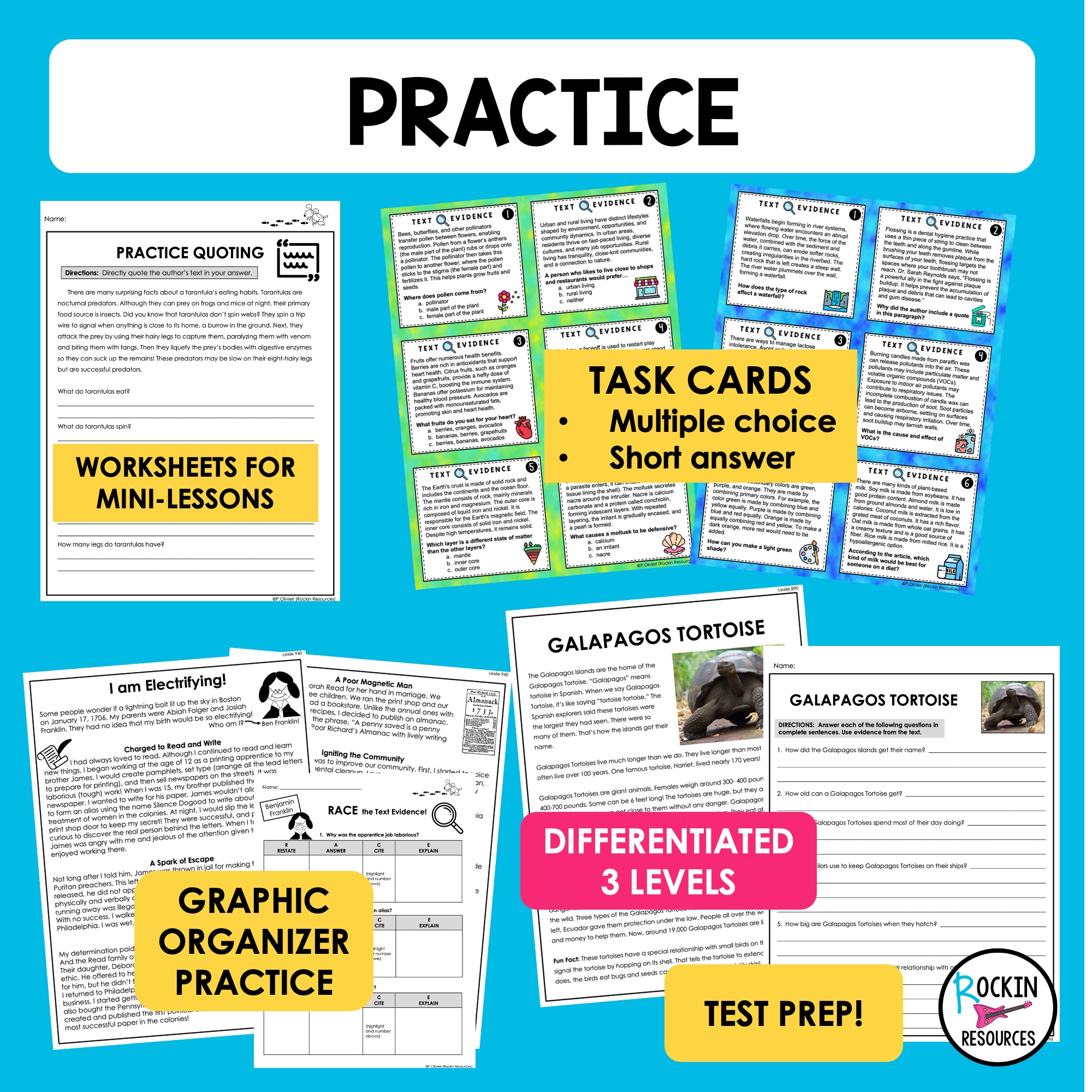 Text Evidence Bundle – Task Cards – Reading Passages – Reading Comprehension - Image 4