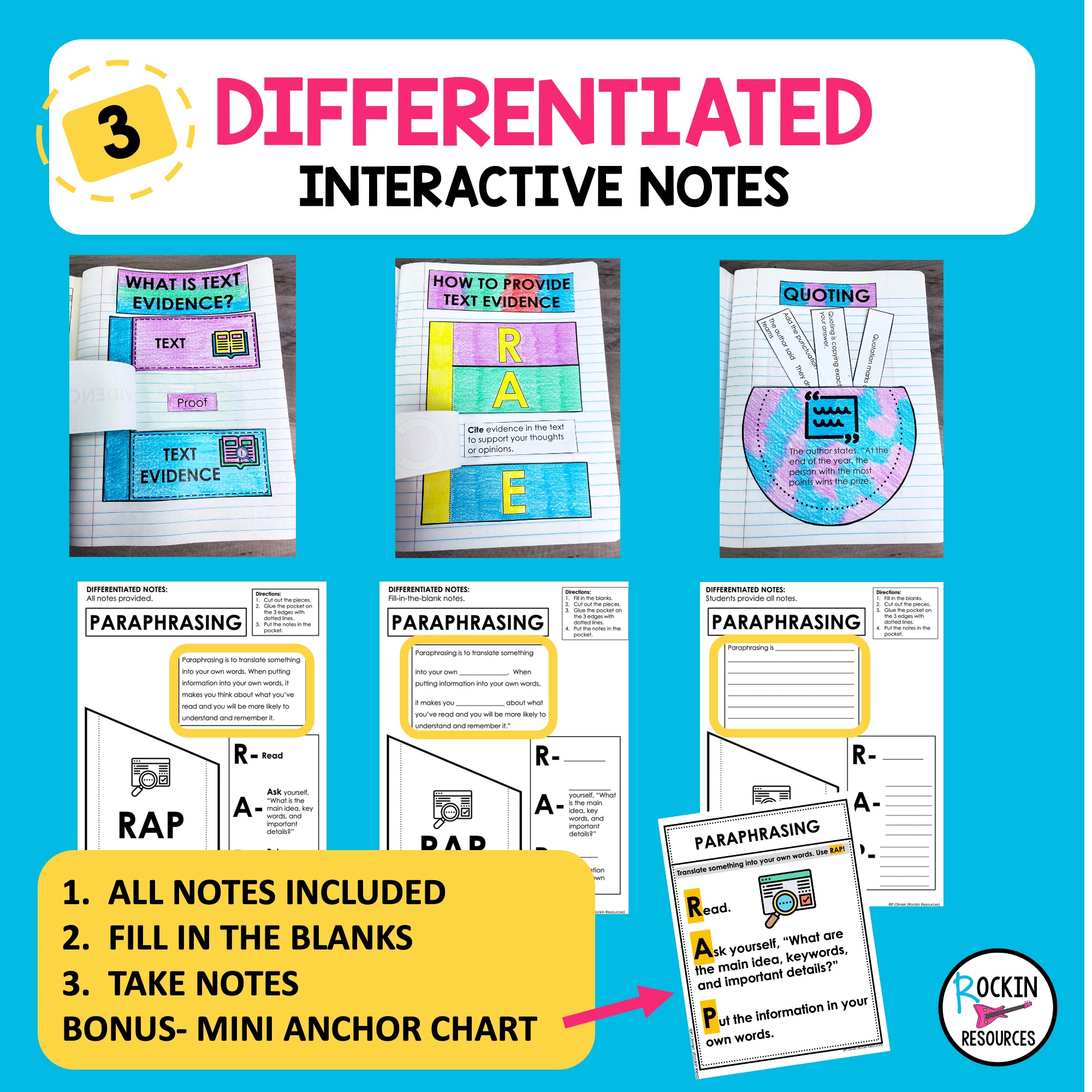 Text Evidence Bundle – Task Cards – Reading Passages – Reading Comprehension - Image 3