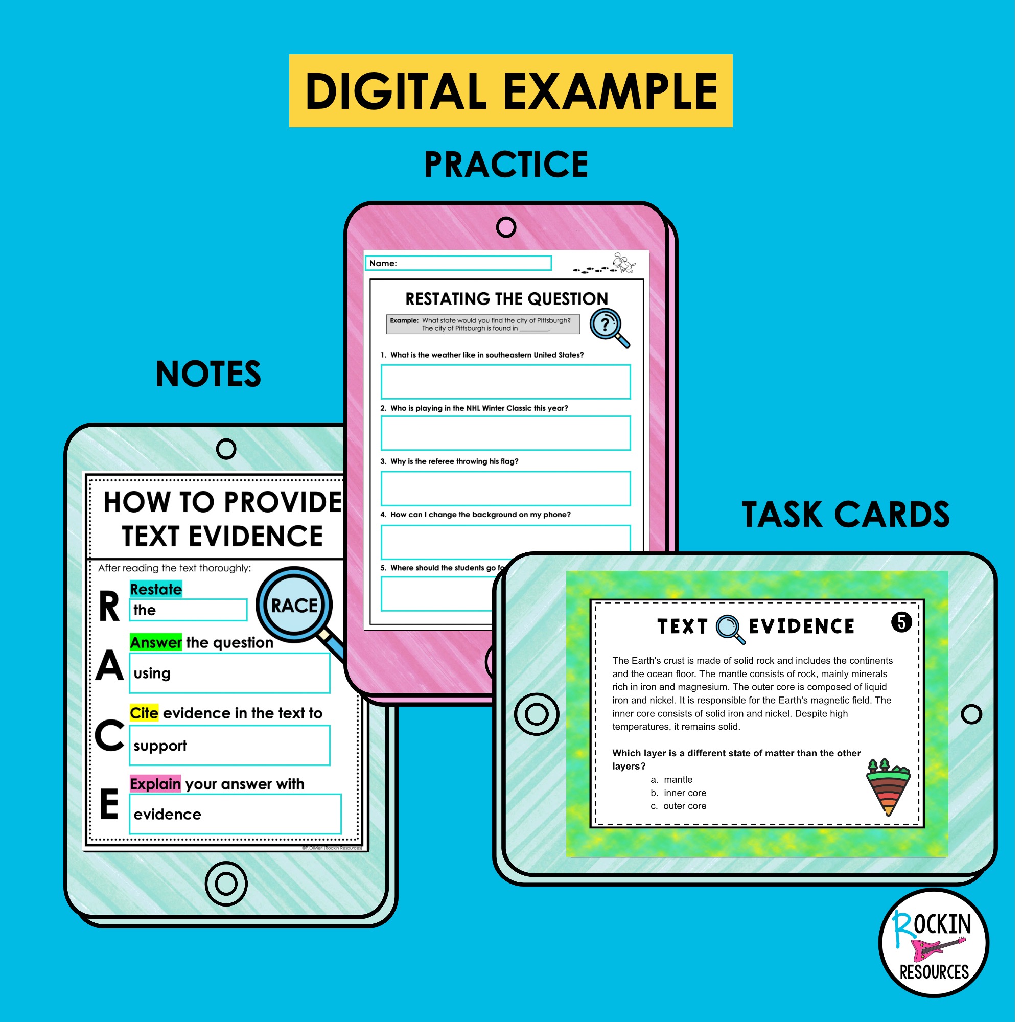 Text Evidence Bundle – Task Cards – Reading Passages – Reading Comprehension - Image 5