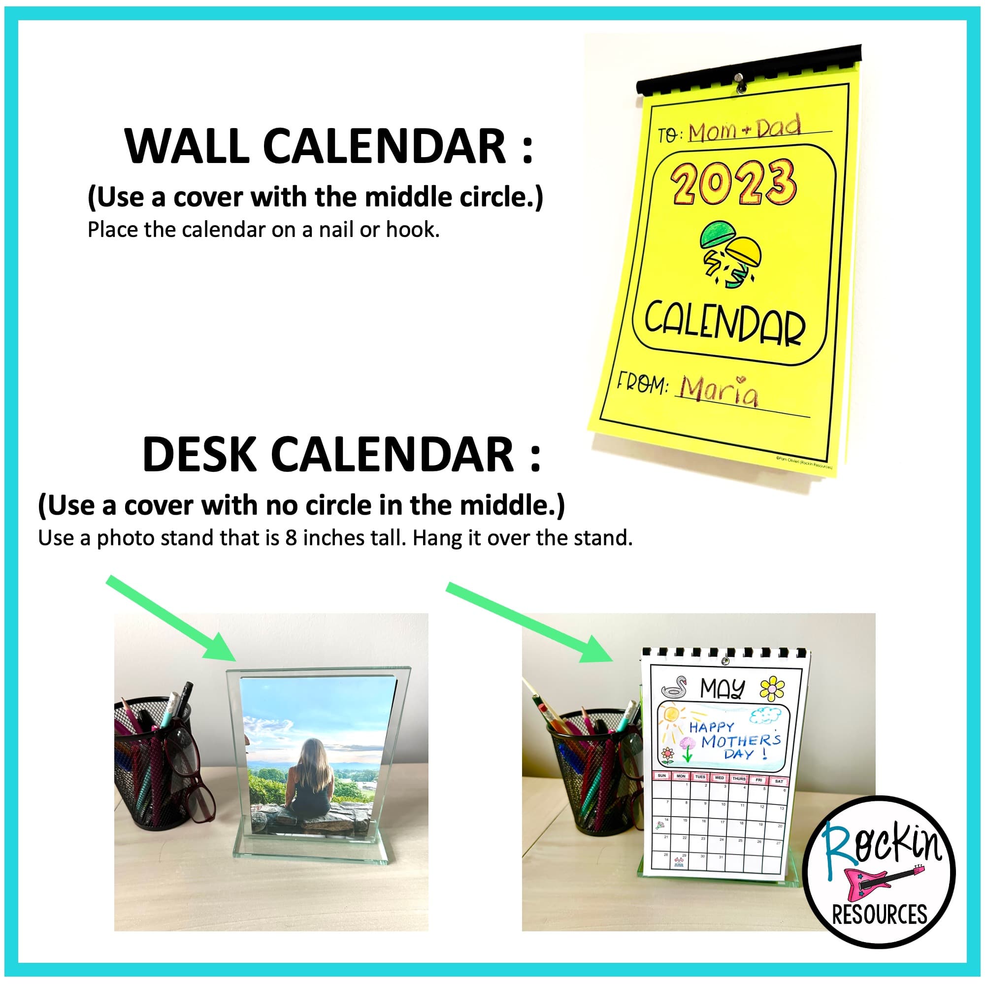 2026 CALENDAR - CALENDAR CRAFT - FRIDGE CALENDAR - DESK CALENDAR - Image 4