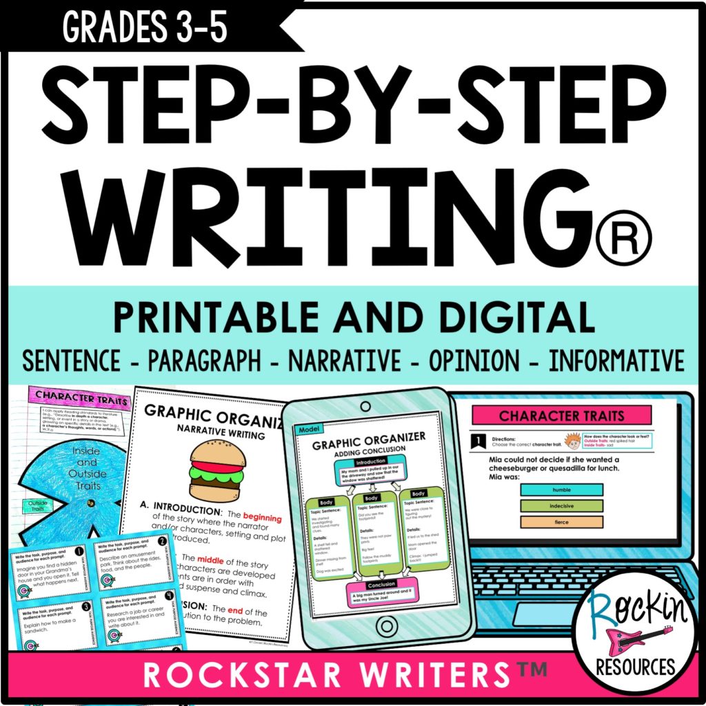STEP-BY-STEP® WRITING PROGRAM | PRINTABLE AND DIGITAL - Rockin Resources