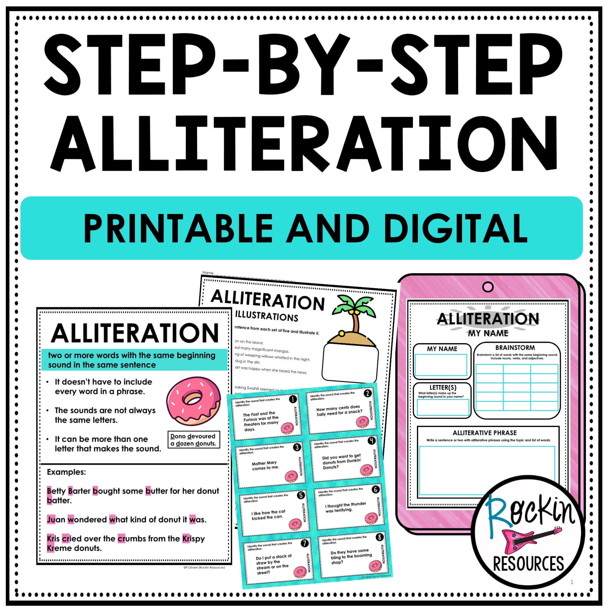 ALLITERATION | FIGURATIVE LANGUAGE | PRINTABLE AND DIGITAL