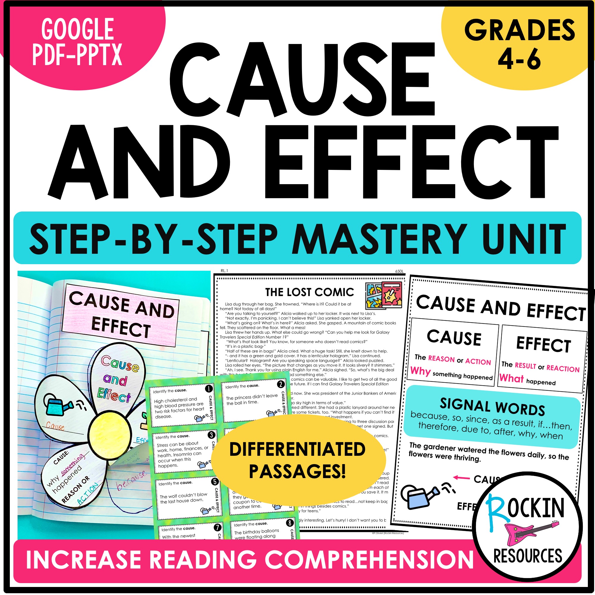 Step-by-Step Cause and Effect Reading Comprehension Unit