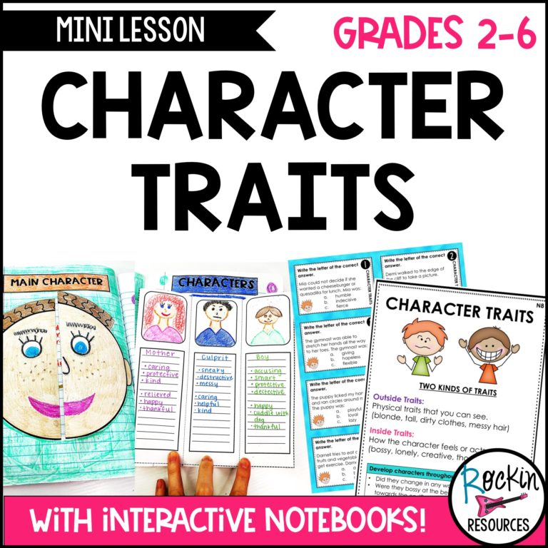Character Traits: Writing Mini-Lesson - Rockin Resources