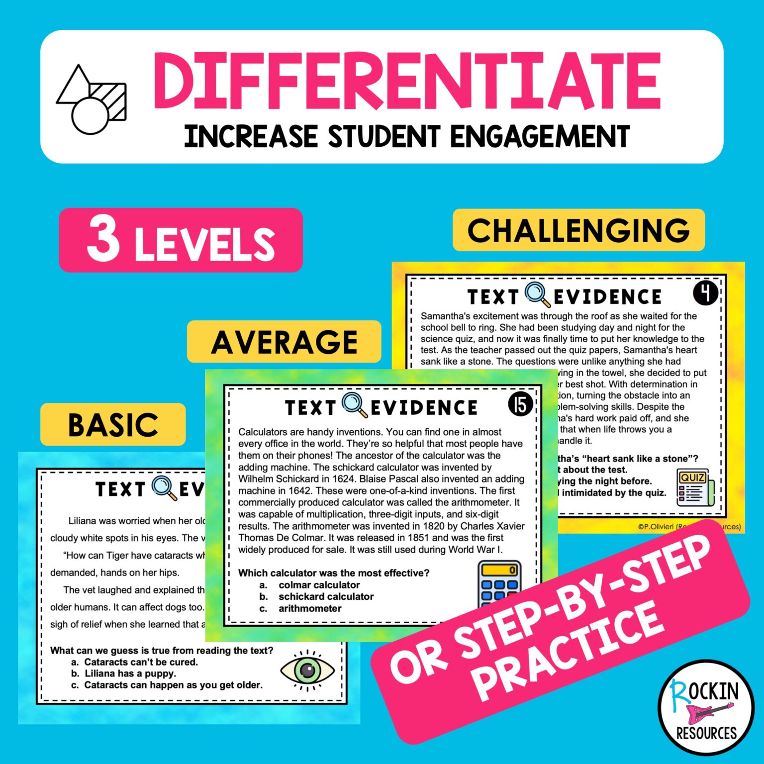 TEXT EVIDENCE TASK CARDS, READING COMPREHENSION, TEST PREP TASK CARDS ...