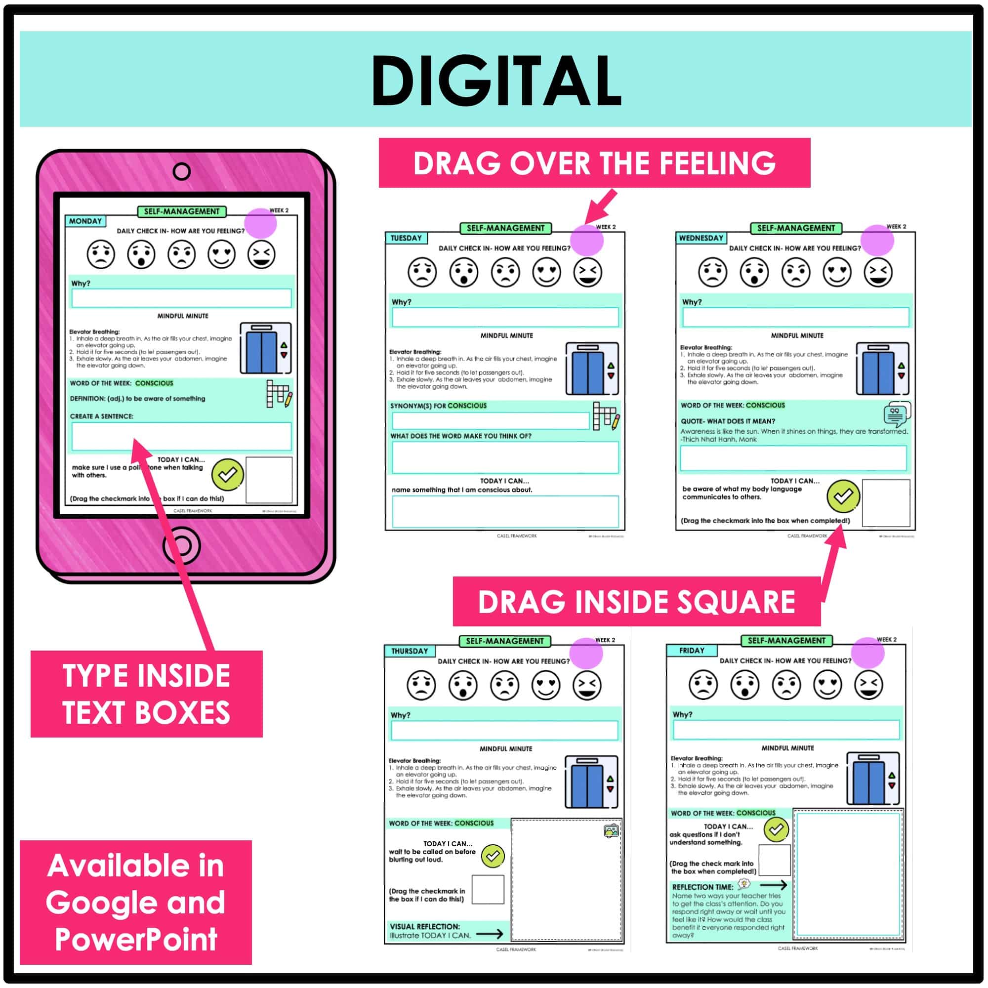 5TH GRADE SOCIAL EMOTIONAL LEARNING JOURNAL WITH CASEL FRAMEWORK - Image 5