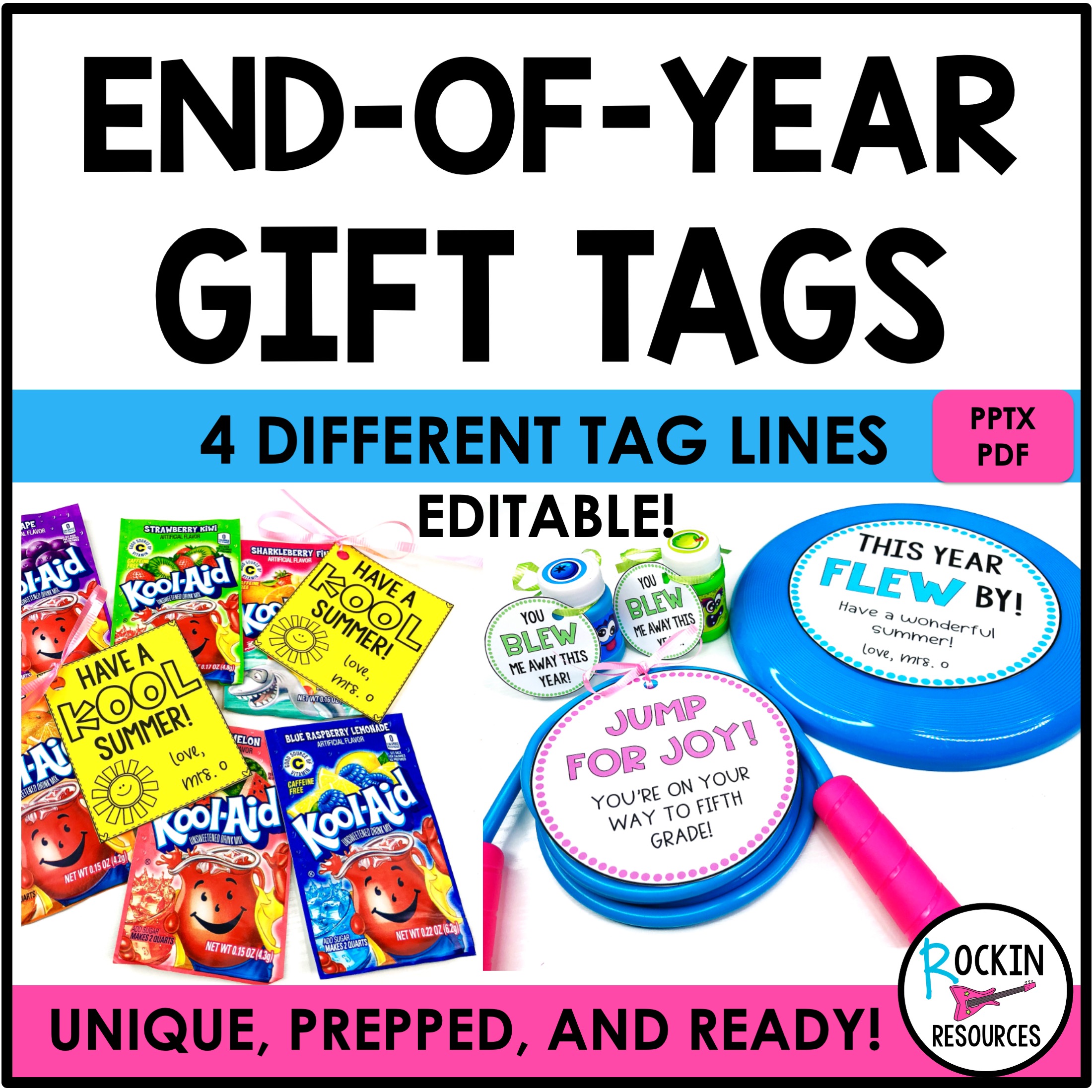 End of Year Treat Tags | Editable Student Gift Labels | Easy Classroom Gifts