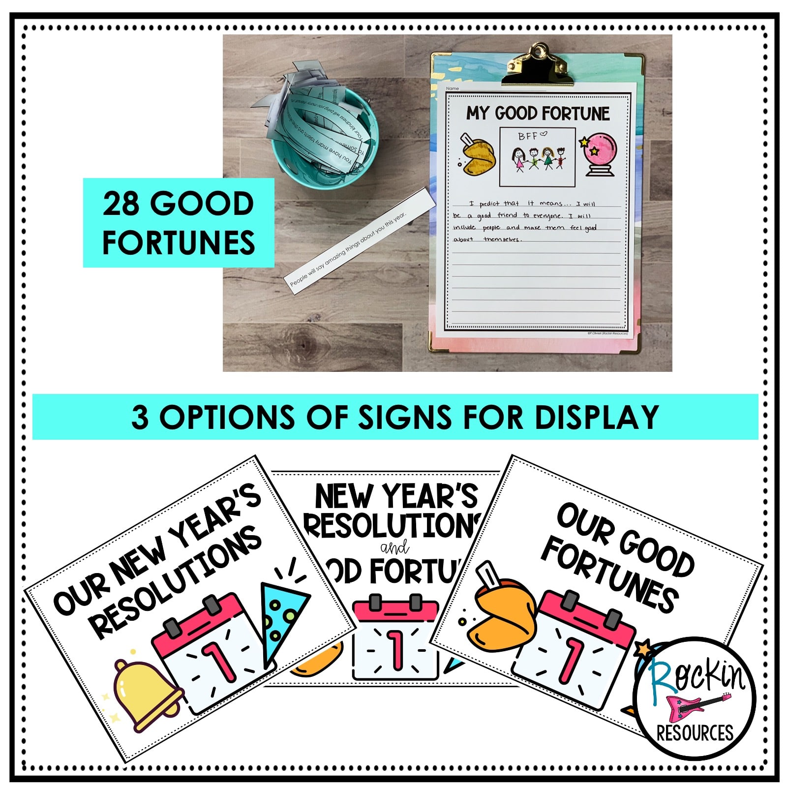 NEW YEAR'S RESOLUTIONS | GOAL SETTING | JANUARY WRITING | GOOD FORTUNES - Image 3