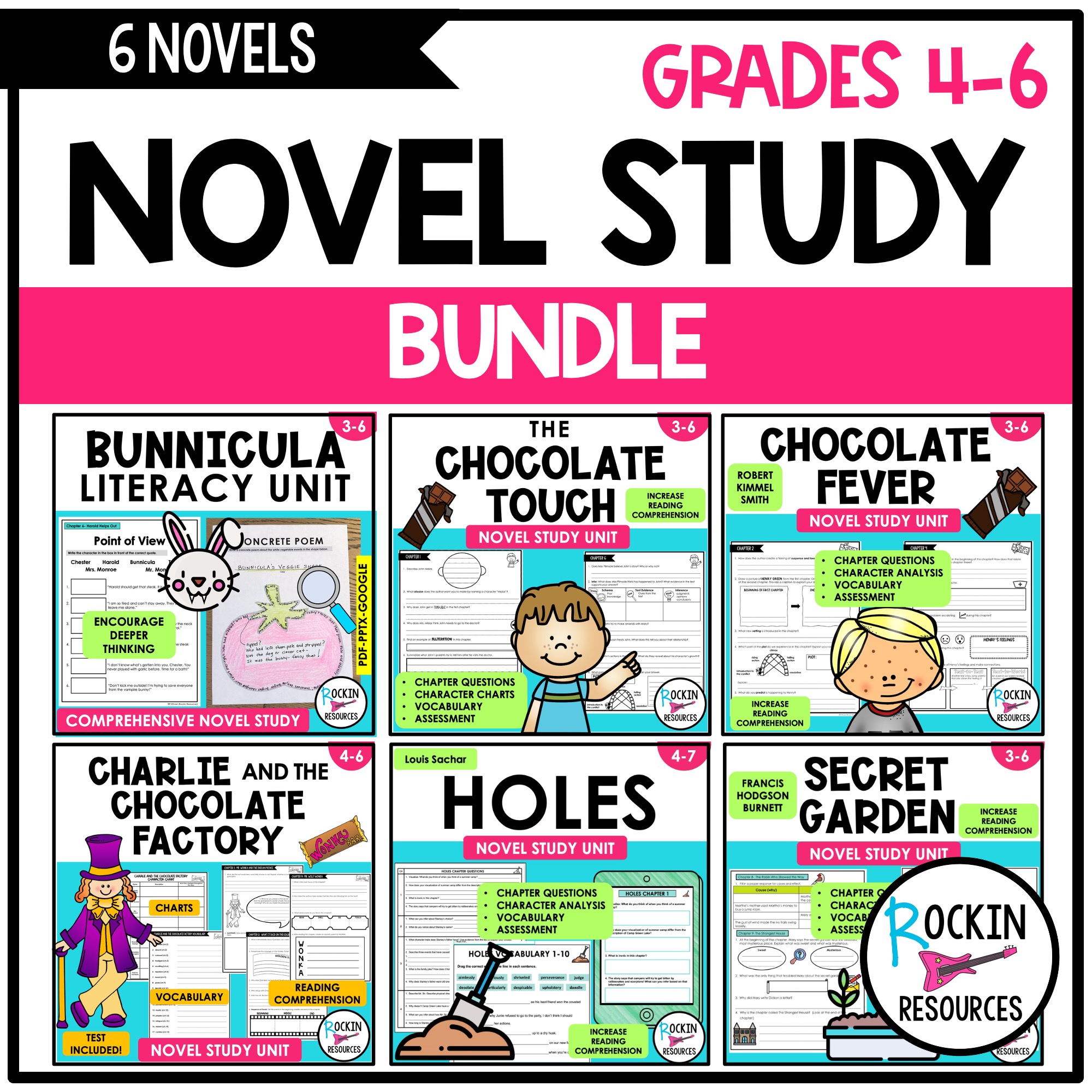Novel Study Bundle - Reading Comprehension - Book Club