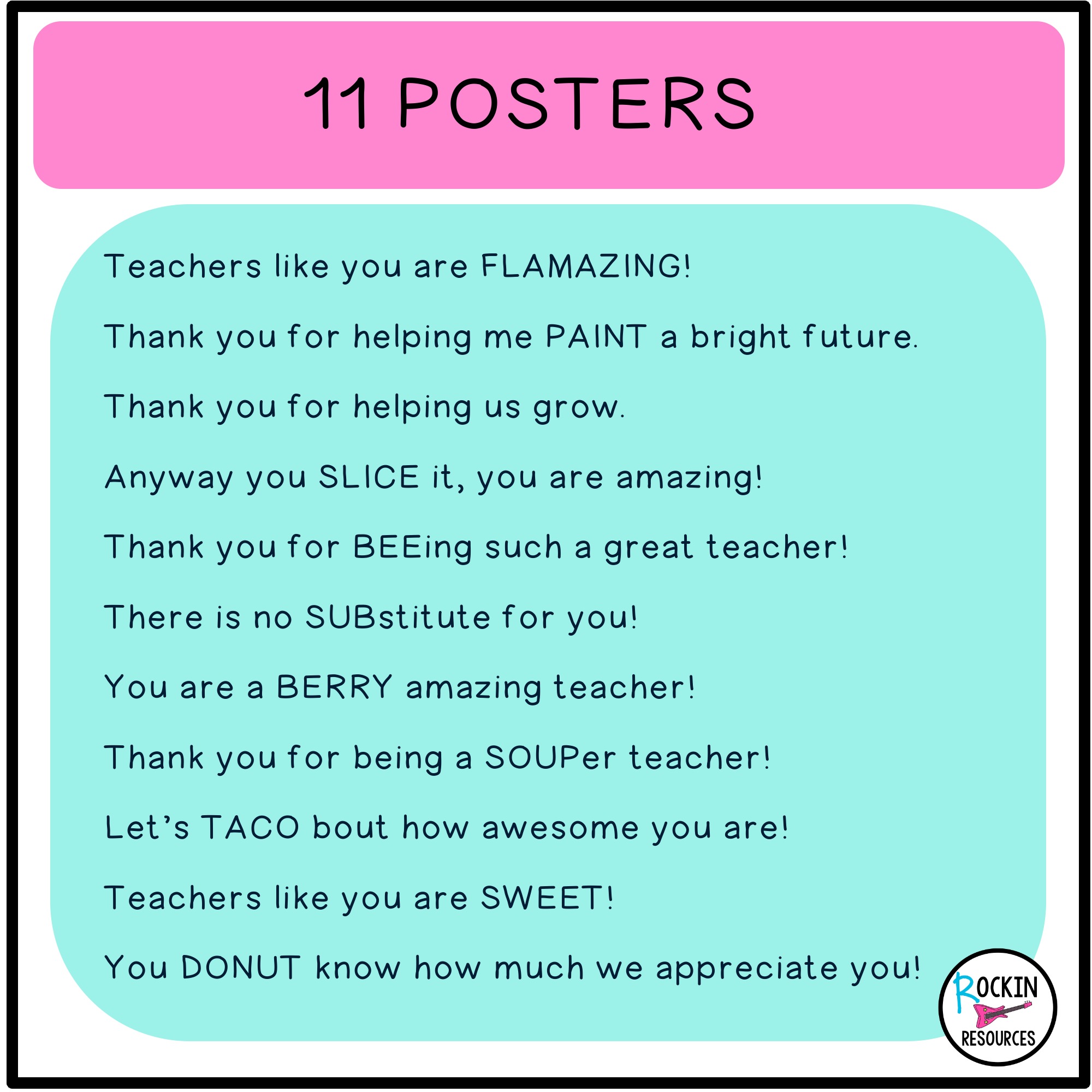 Teacher Appreciation Posters | Fun & Uplifting Faculty Lounge Decor - Image 3